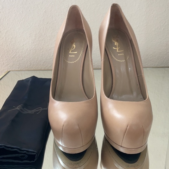 YSL tribtoo Nude Stiletto Heel Size 39 worn once - Picture 3 of 16